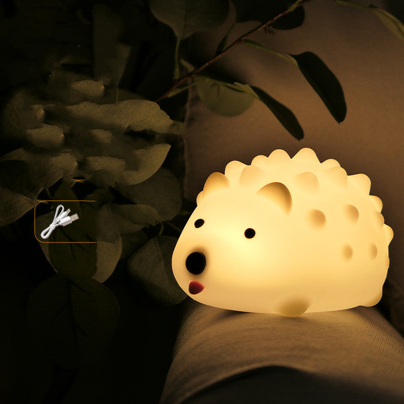 Prickly Hedgehog Patting Light Silicone Light Night Light Cartoon Children Sleeping Breathing Light